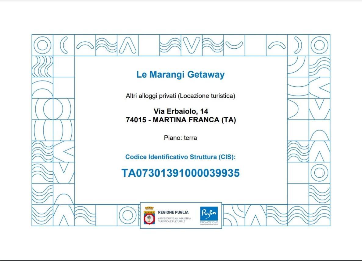 Le Marangi Getaway Suite Martina Franca Eksteriør bilde
